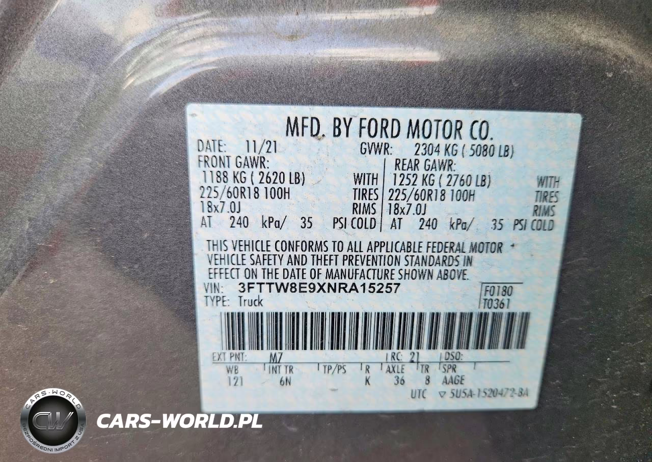 2022 Ford Maverick Xl VIN:3FTTW8E9XNRA15257 - 13