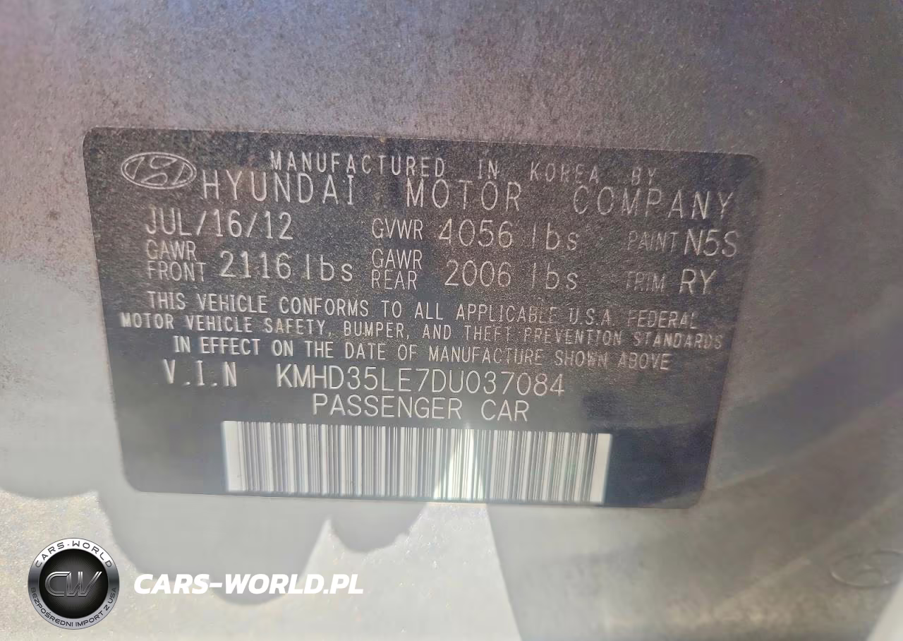 2013 Hyundai Elantra Gt Base VIN:KMHD35LE7DU037084 - 12