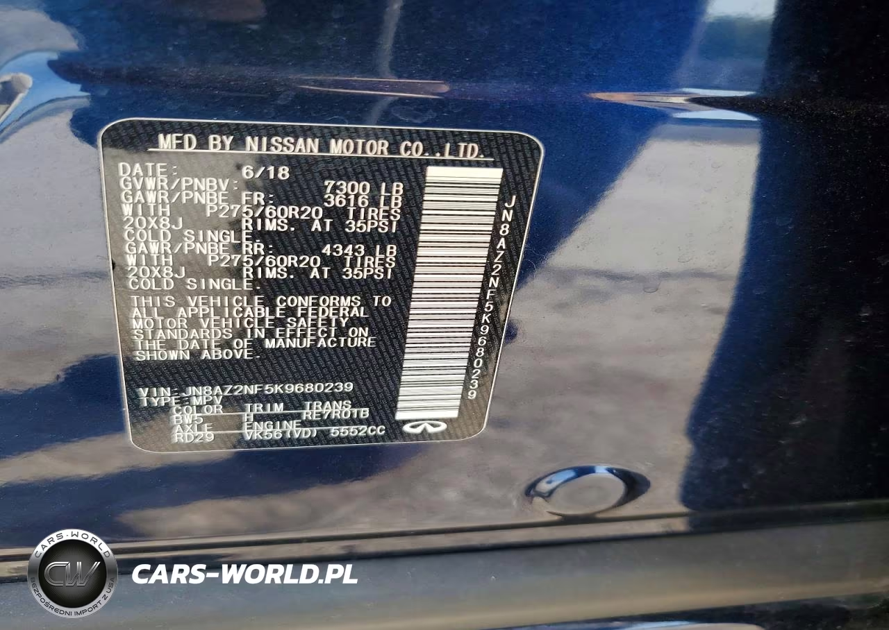 2019 Infiniti Qx80 Luxe VIN:JN8AZ2NF5K9680239 - 12