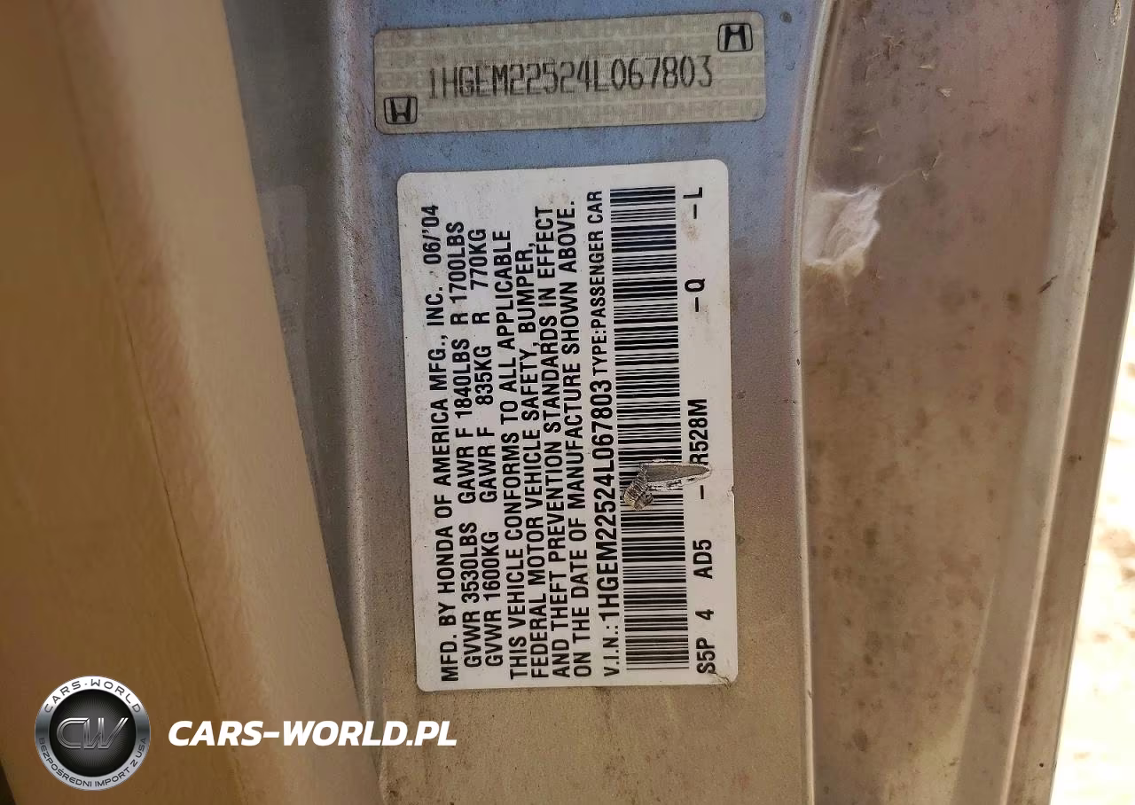 2004 Honda Civic Lx VIN:1HGEM22524L067803 - 12