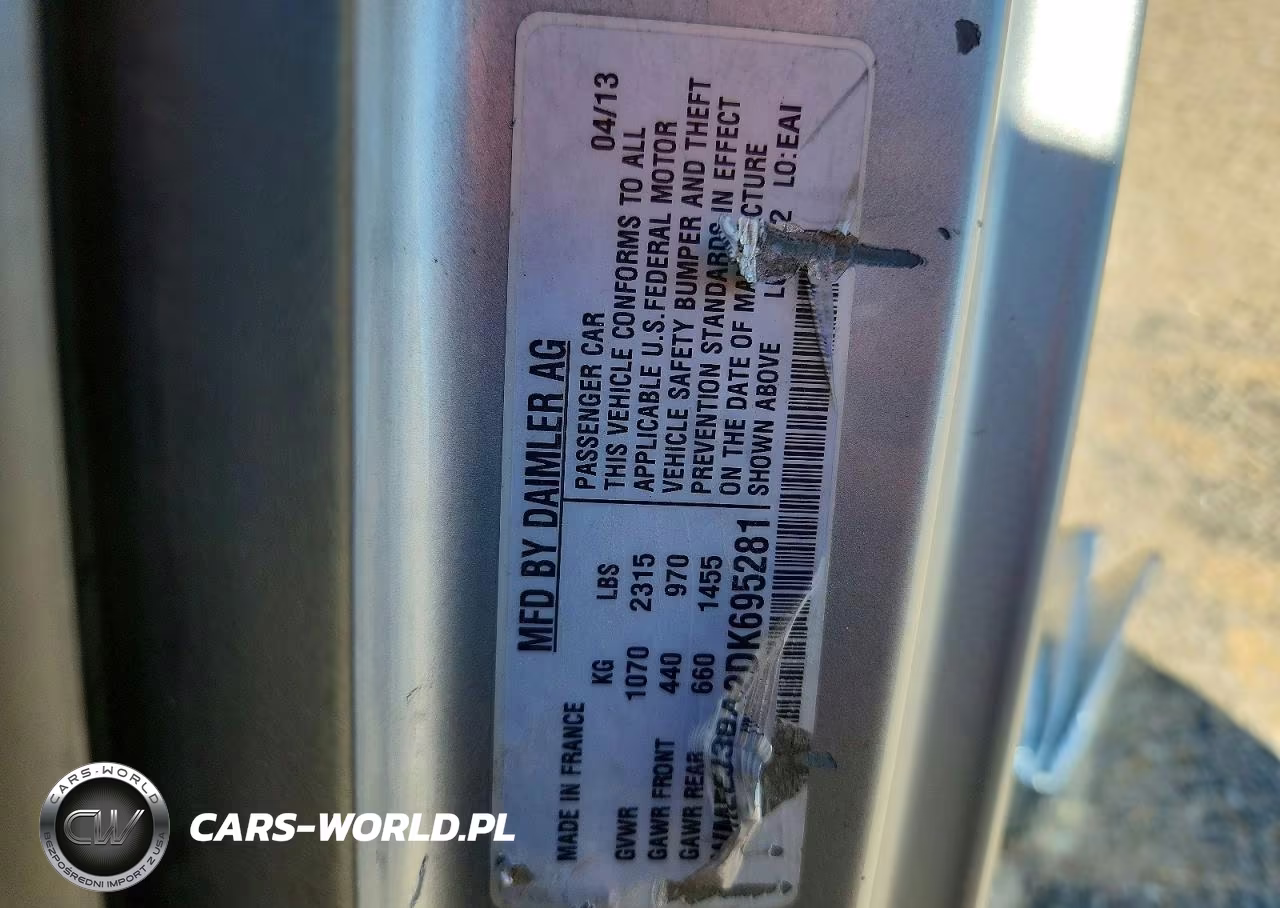 2013 Smart Fortwo Pure VIN:WMEEJ3BA2DK695281 - 12