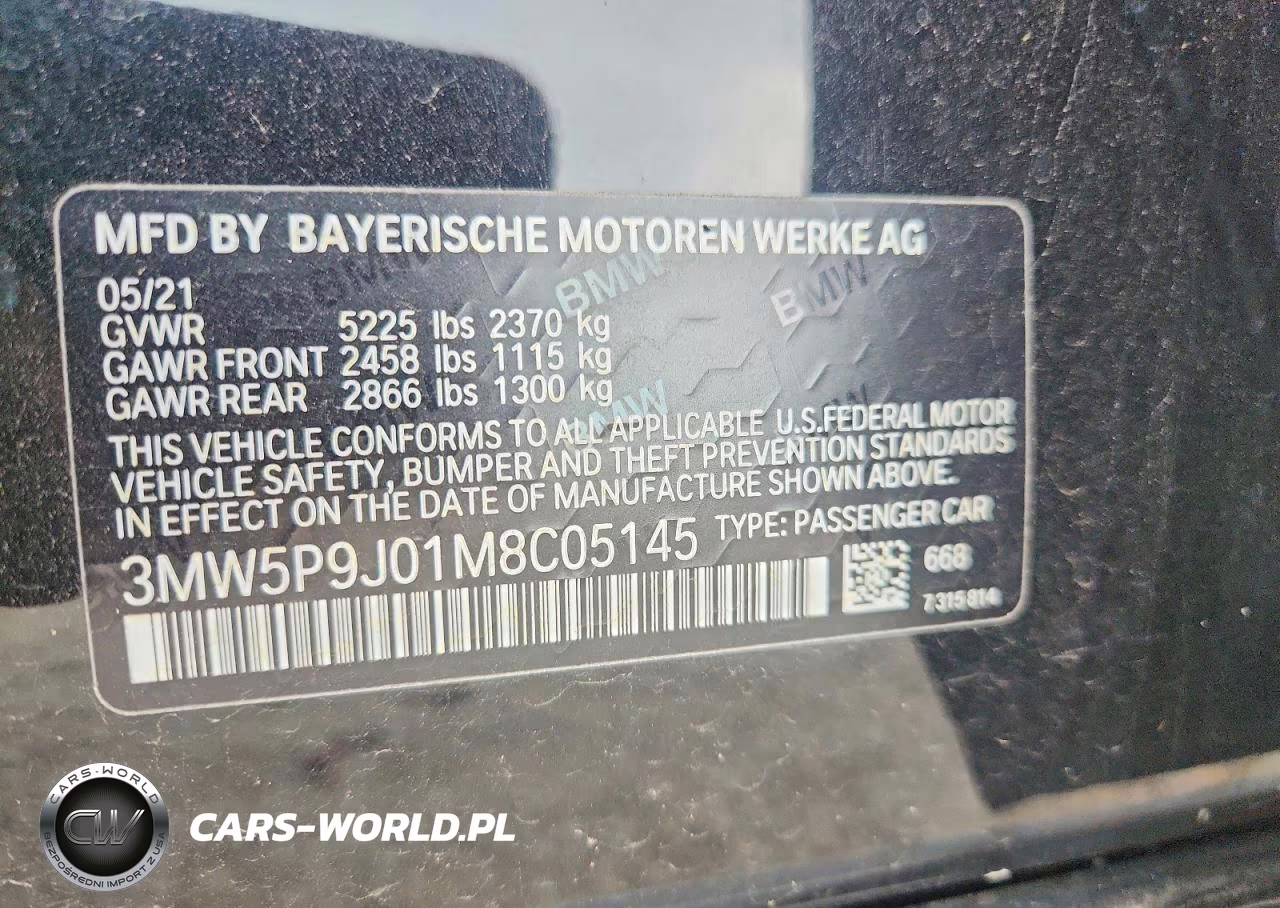 2021 BMW 330Xe VIN:3MW5P9J01M8C05145 - 13