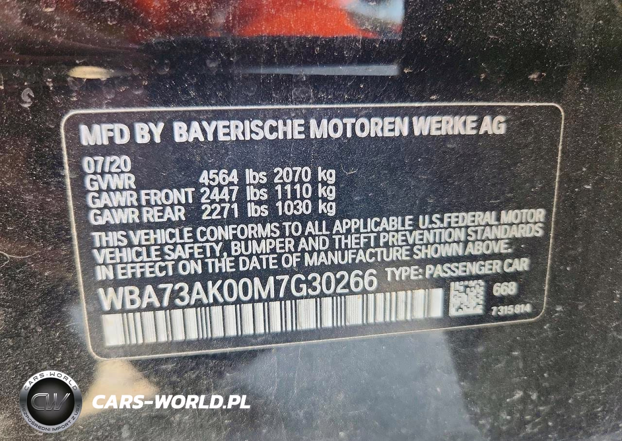 2021 BMW 228Xi VIN:WBA73AK00M7G30266 - 12