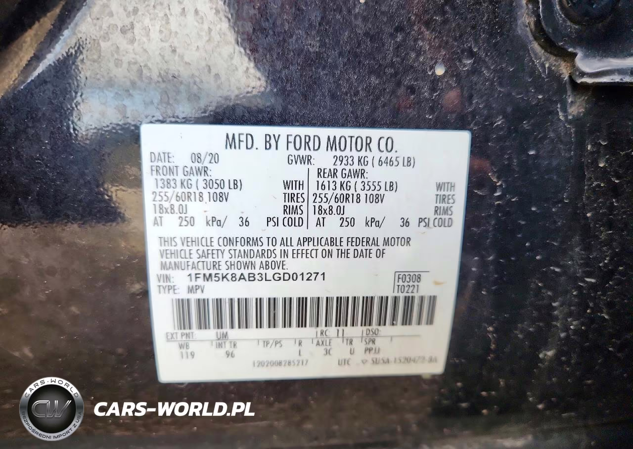 2020 Ford Explorer Police Interceptor VIN:1FM5K8AB3LGD01271 - 12
