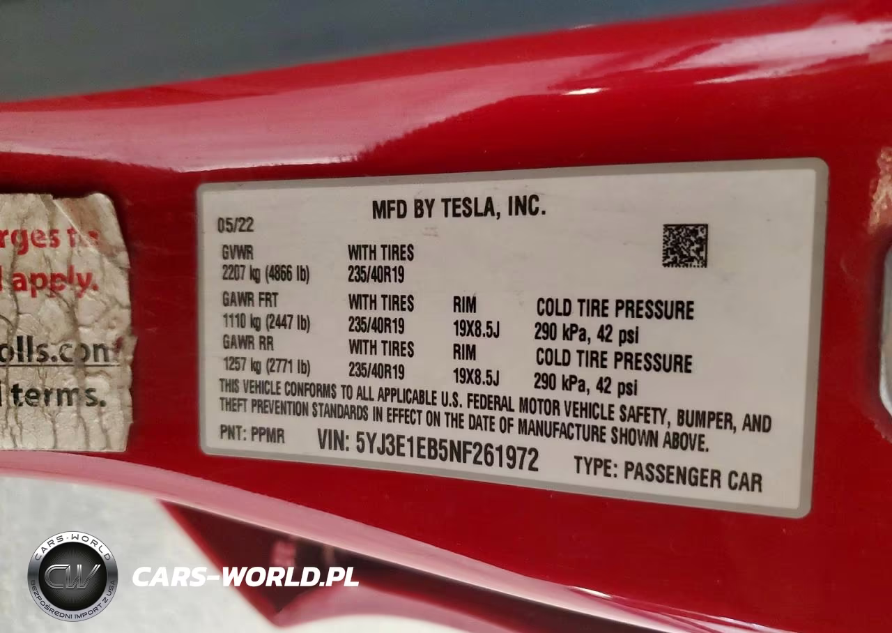2022 Tesla Model 3 VIN:5YJ3E1EB5NF261972 - 12