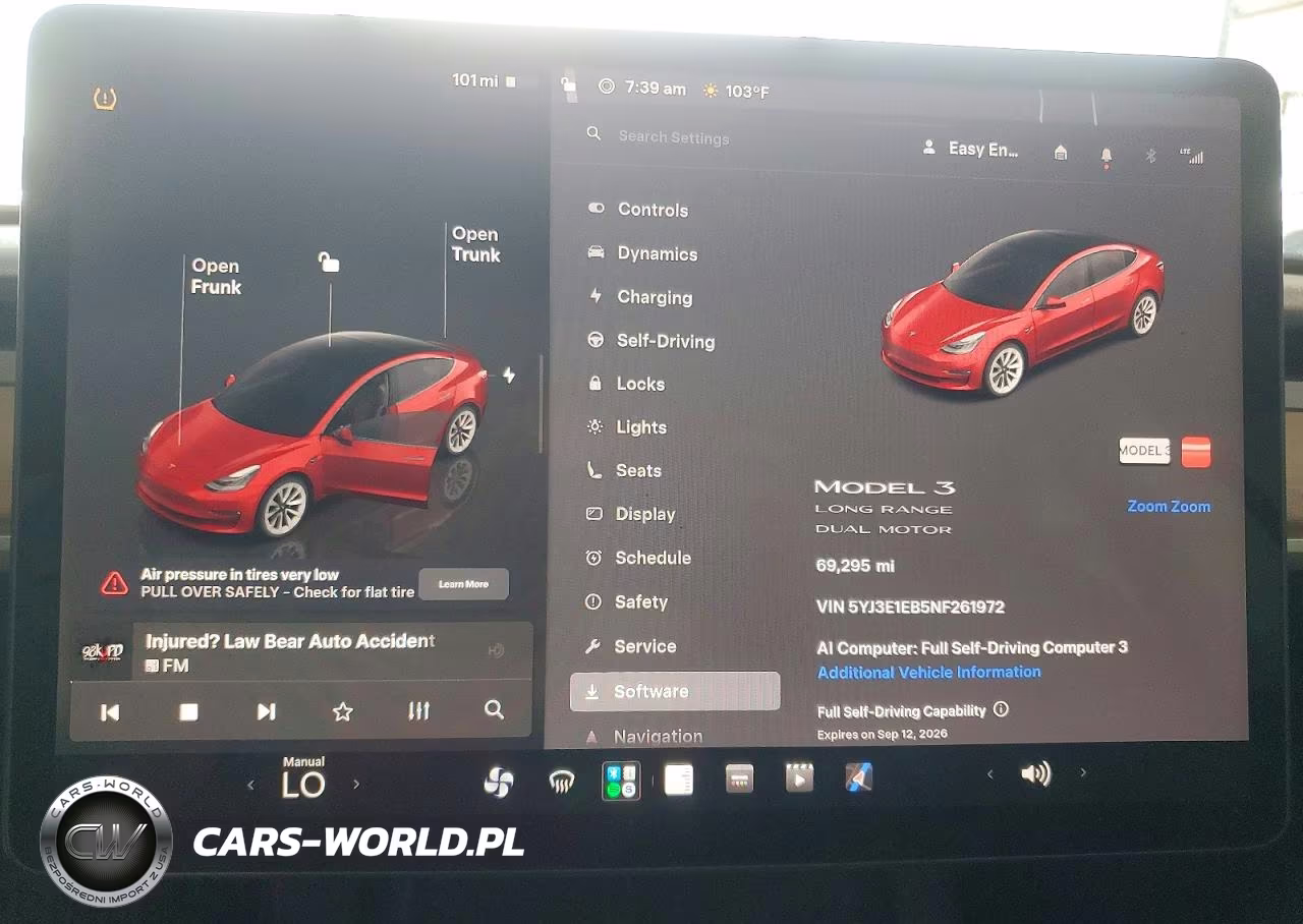 2022 Tesla Model 3 VIN:5YJ3E1EB5NF261972 - 9