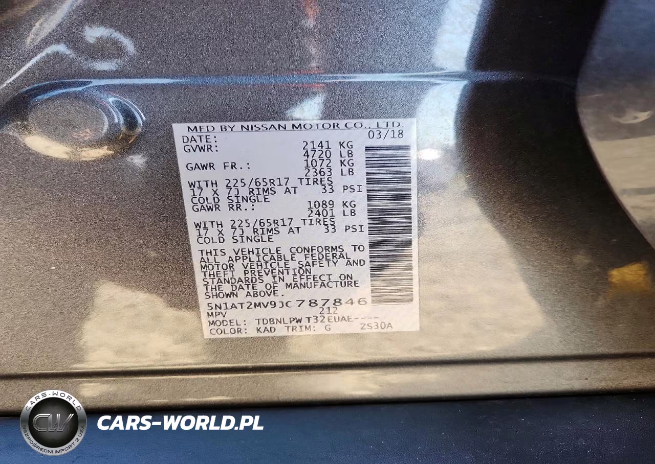 2018 Nissan Rogue S VIN:5N1AT2MV9JC787846 - 14