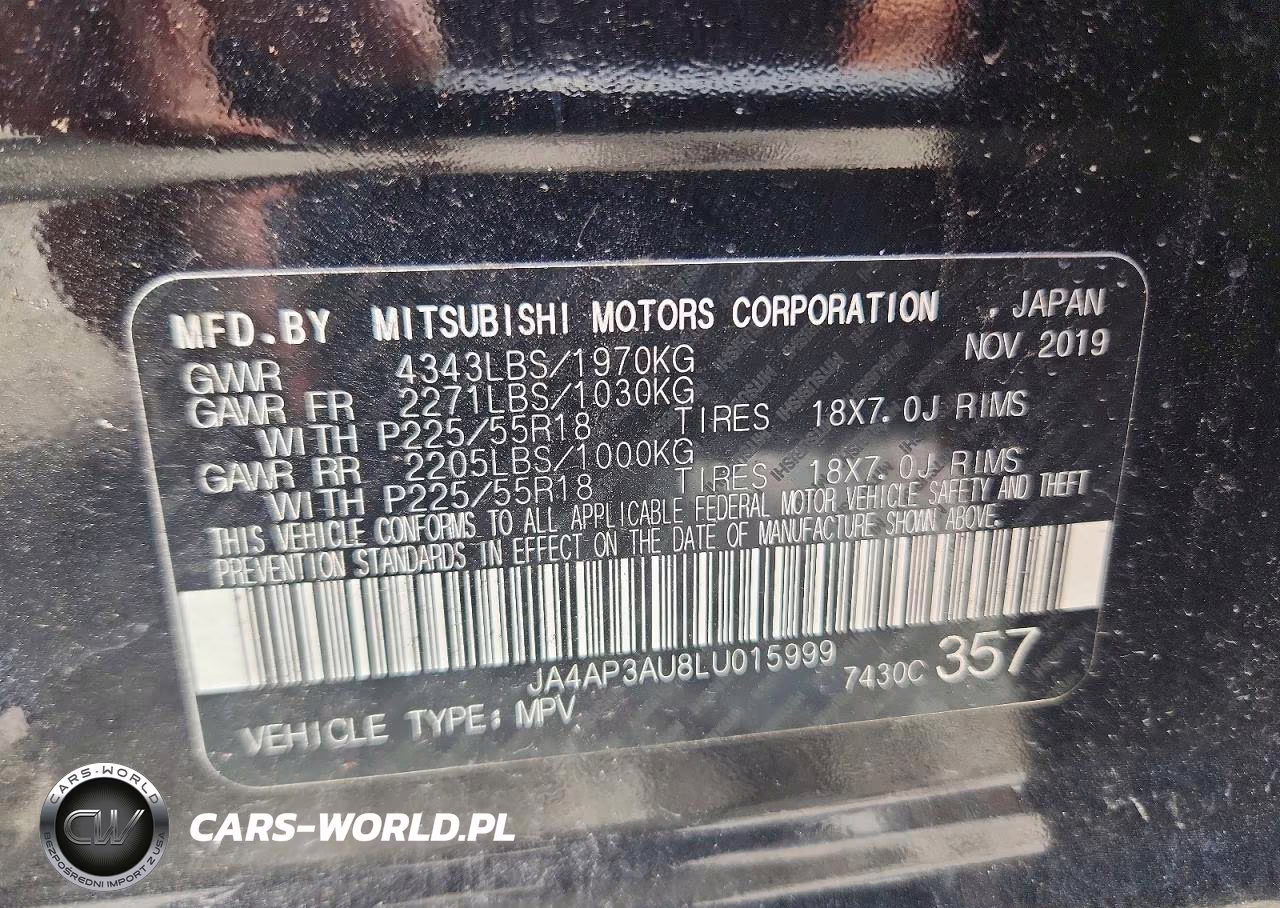 2020 Mitsubishi Outlander Sport Es VIN:JA4AP3AU8LU015999 - 13