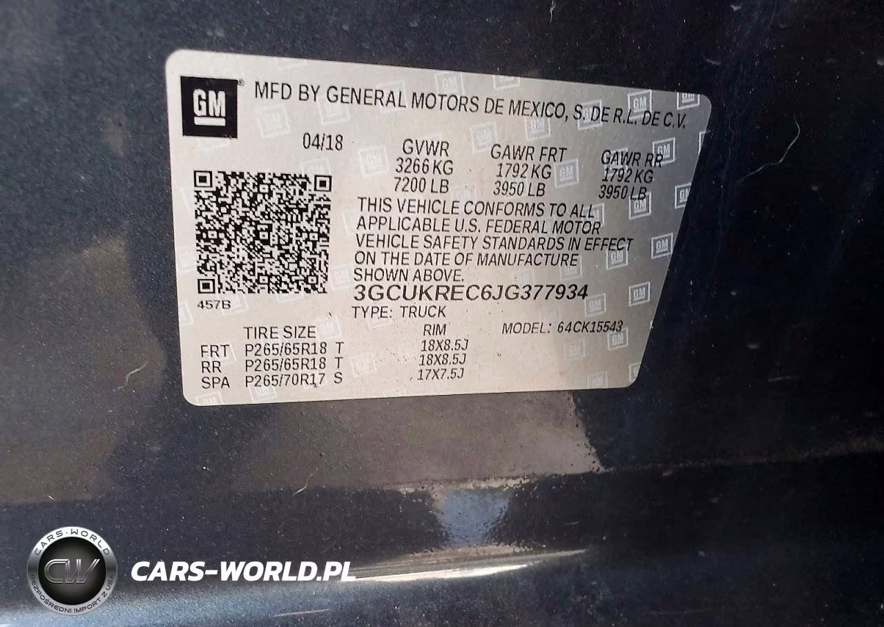 2018 Chevrolet Silverado K1500 Lt VIN:3GCUKREC6JG377934 - 12