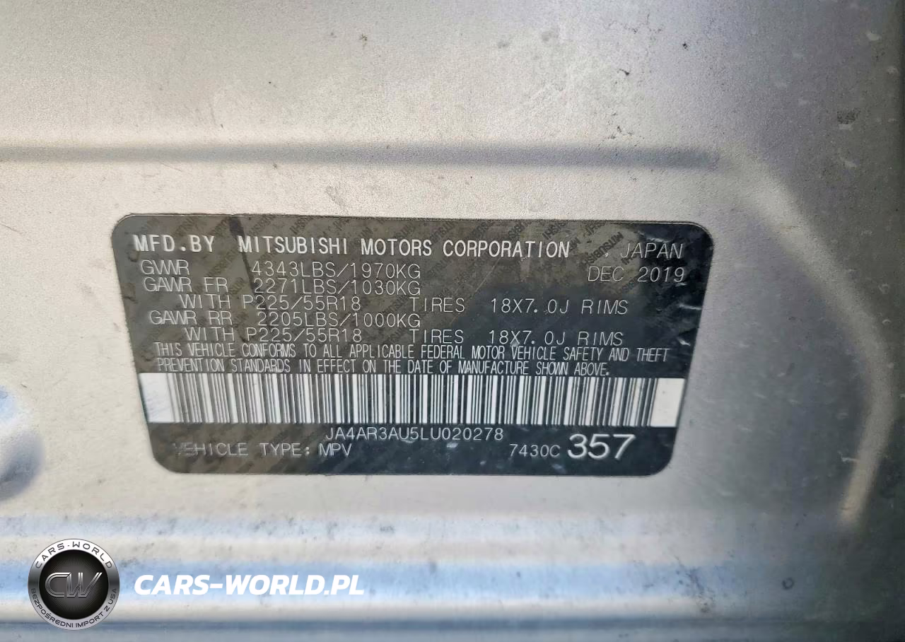 2020 Mitsubishi Outlander Sport Es VIN:JA4AR3AU5LU020278 - 13
