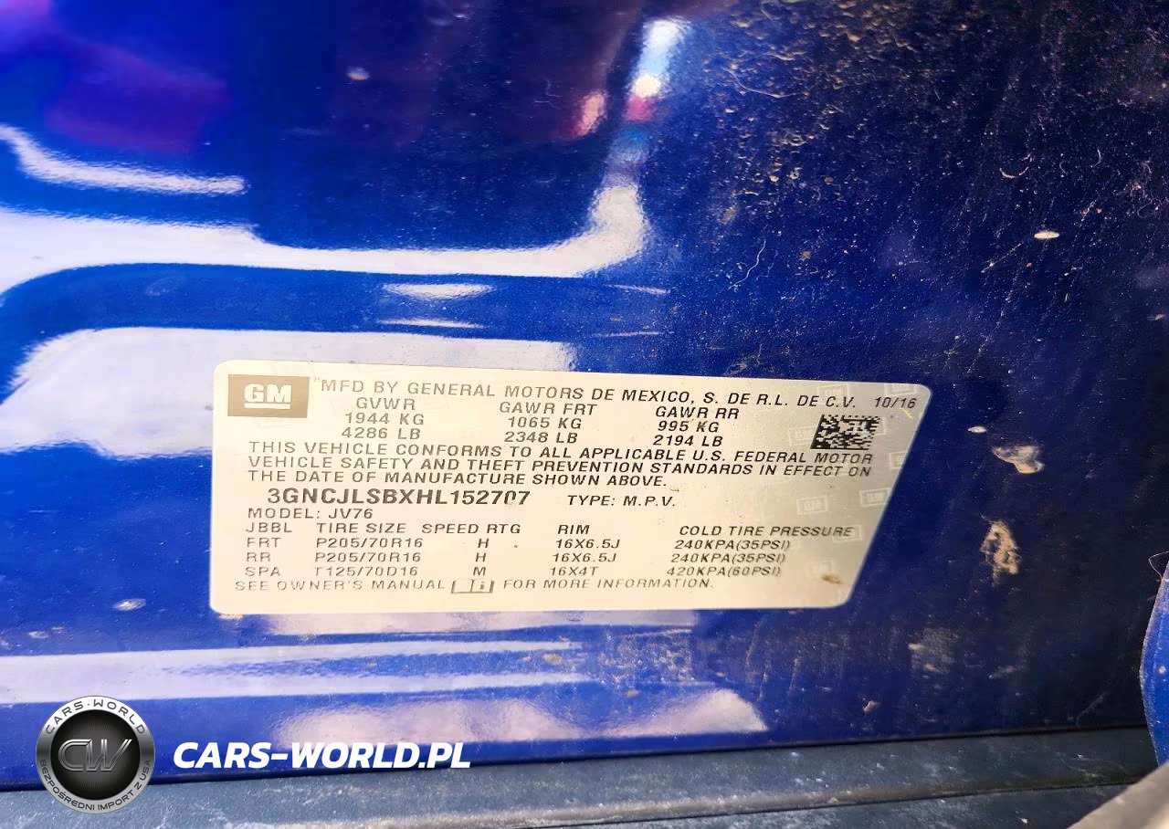 2017 Chevrolet Trax 1Lt VIN:3GNCJLSBXHL152707 - 12