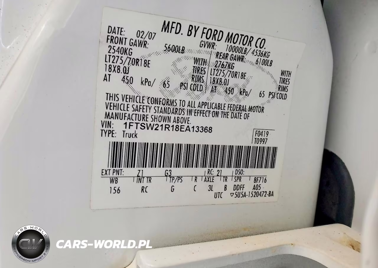 2008 Ford F250 Super Duty VIN:1FTSW21R18EA13368 - 12