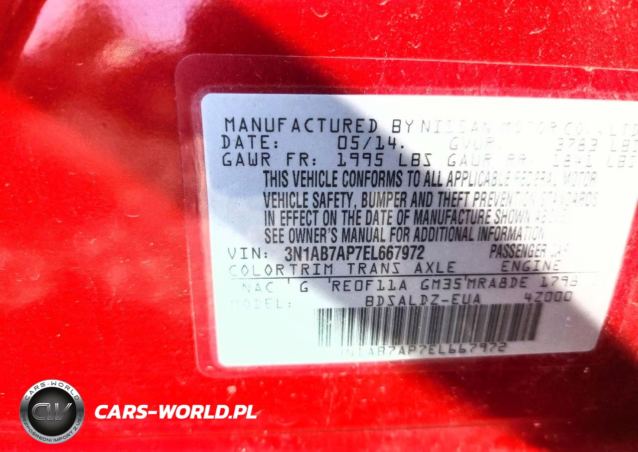 2014 Nissan Sentra Sv VIN:3N1AB7AP7EL667972 - 12