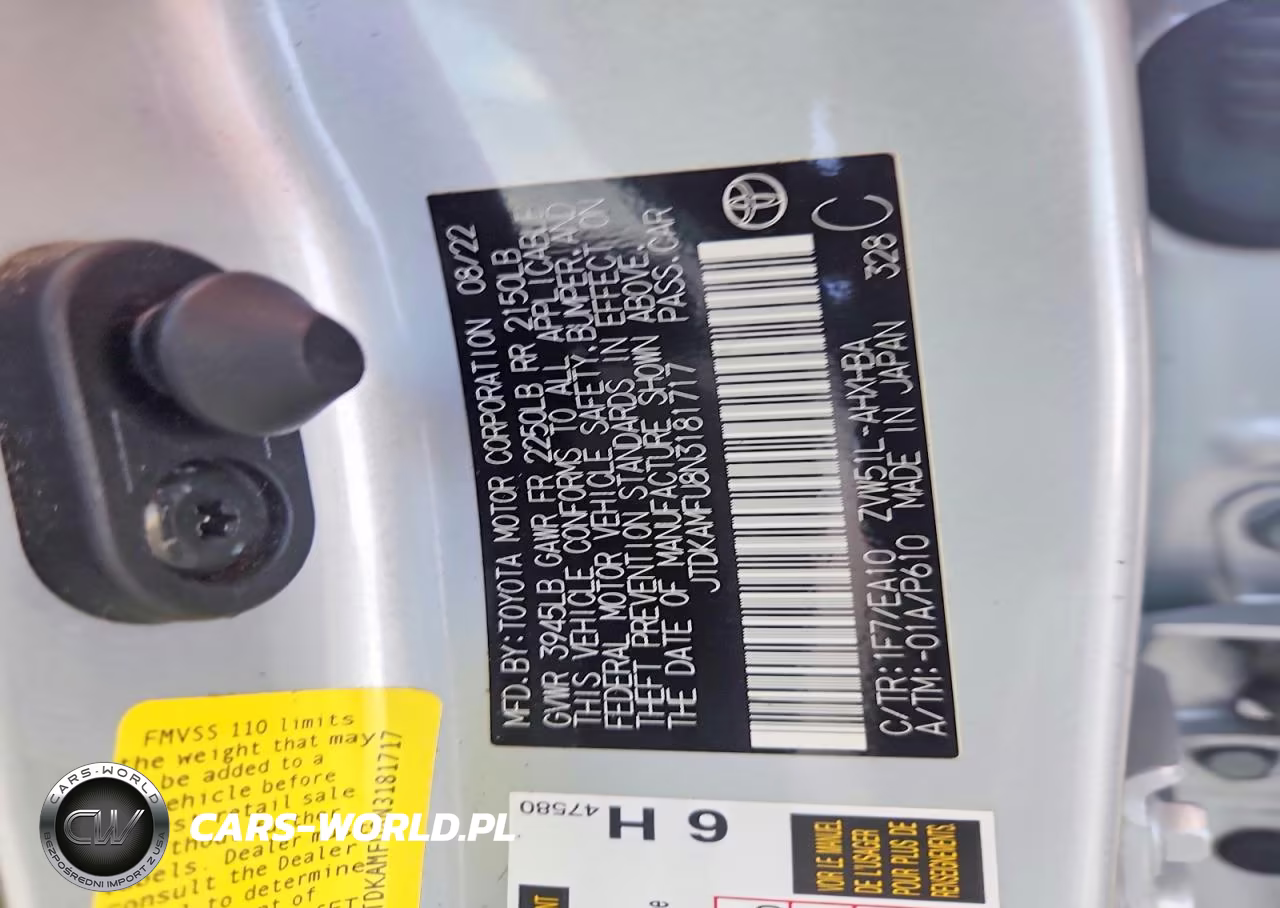 2022 Toyota Prius Xle VIN:JTDKAMFU8N3181717 - 12