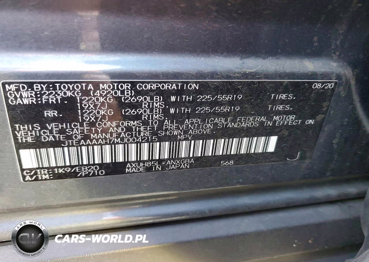 2021 Toyota Venza Xle VIN:JTEAAAAH7MJ004215 - 13