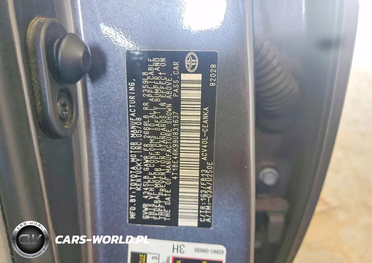 2009 Toyota Camry Le VIN:4T1BE46K99U831637 - 13