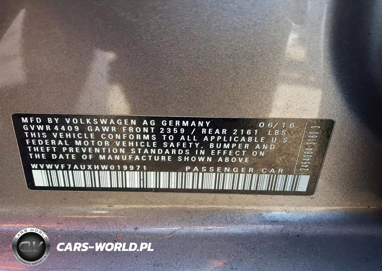 2017 Volkswagen Golf R VIN:WVWVF7AUXHW019971 - 12