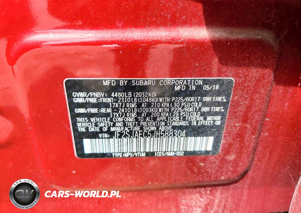 2018 Subaru Forester 2.5I Premium VIN:JF2SJAEC5JH588304 - 12