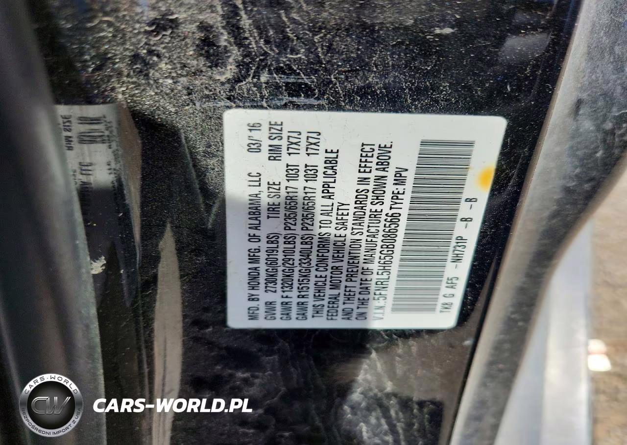 2016 Honda Odyssey Exl VIN:5FNRL5H65GB086566 - 13