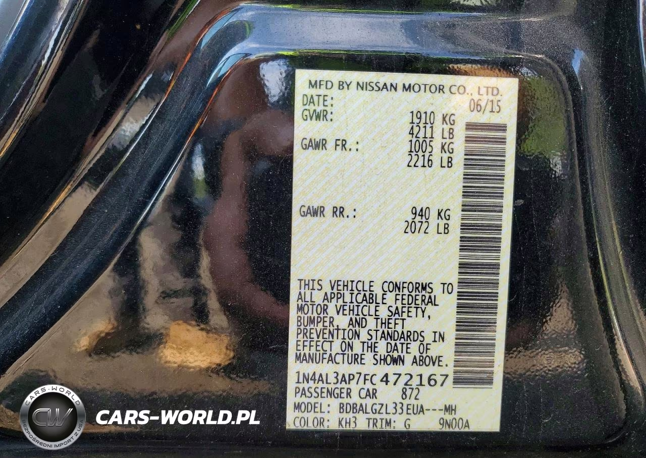 2015 Nissan Altima 2.5 S VIN:1N4AL3AP7FC472167 - 13