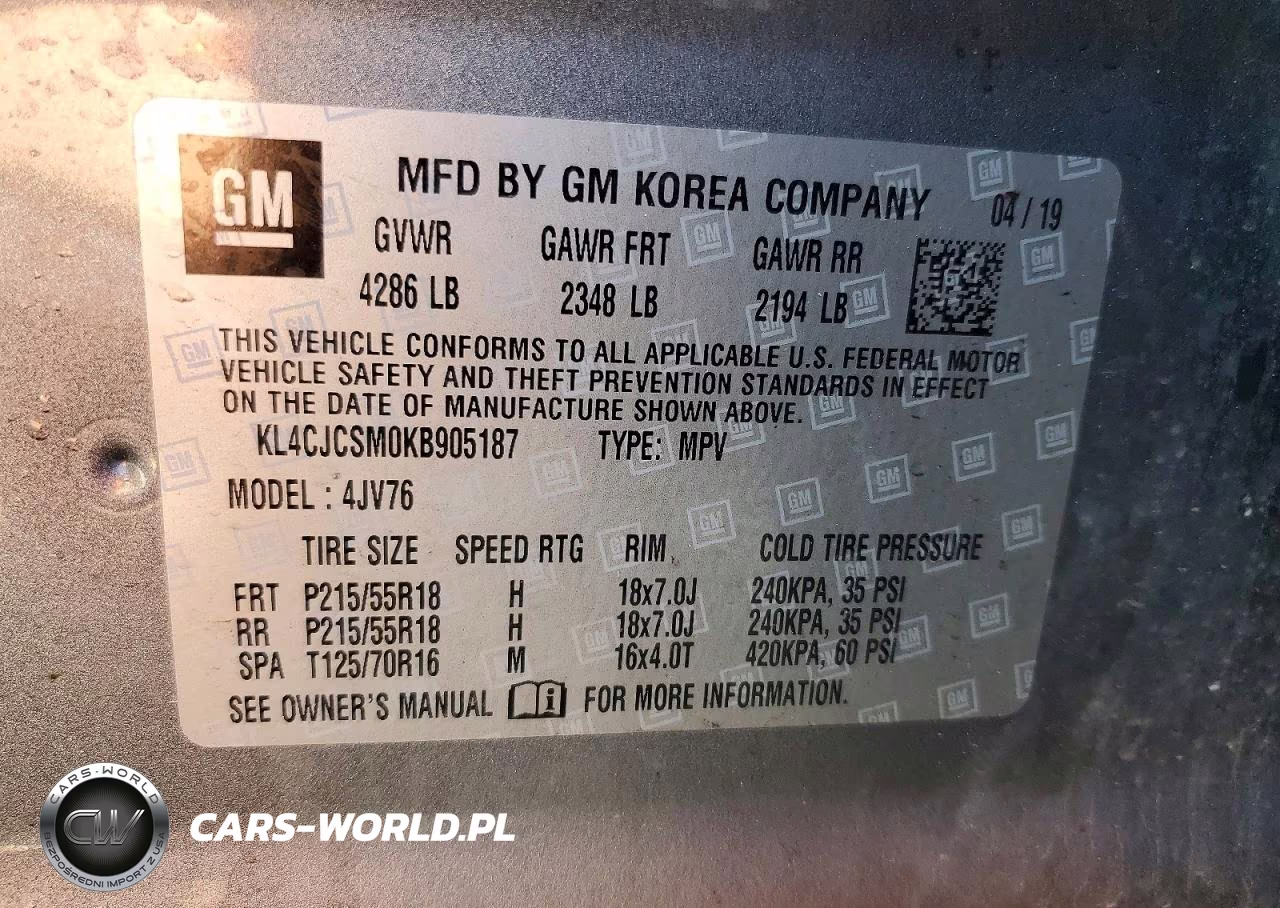 2019 Buick Encore Essence VIN:KL4CJCSM0KB905187 - 13