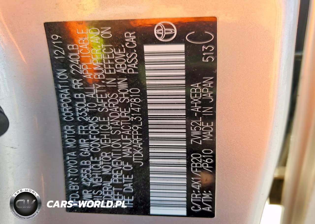 2020 Toyota Prius Prime Le VIN:JTDKARFP9L3147810 - 12