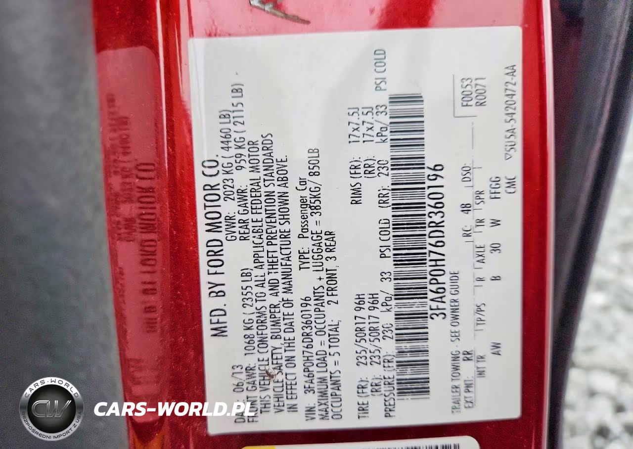 2013 Ford Fusion Se VIN:3FA6P0H76DR360196 - 12