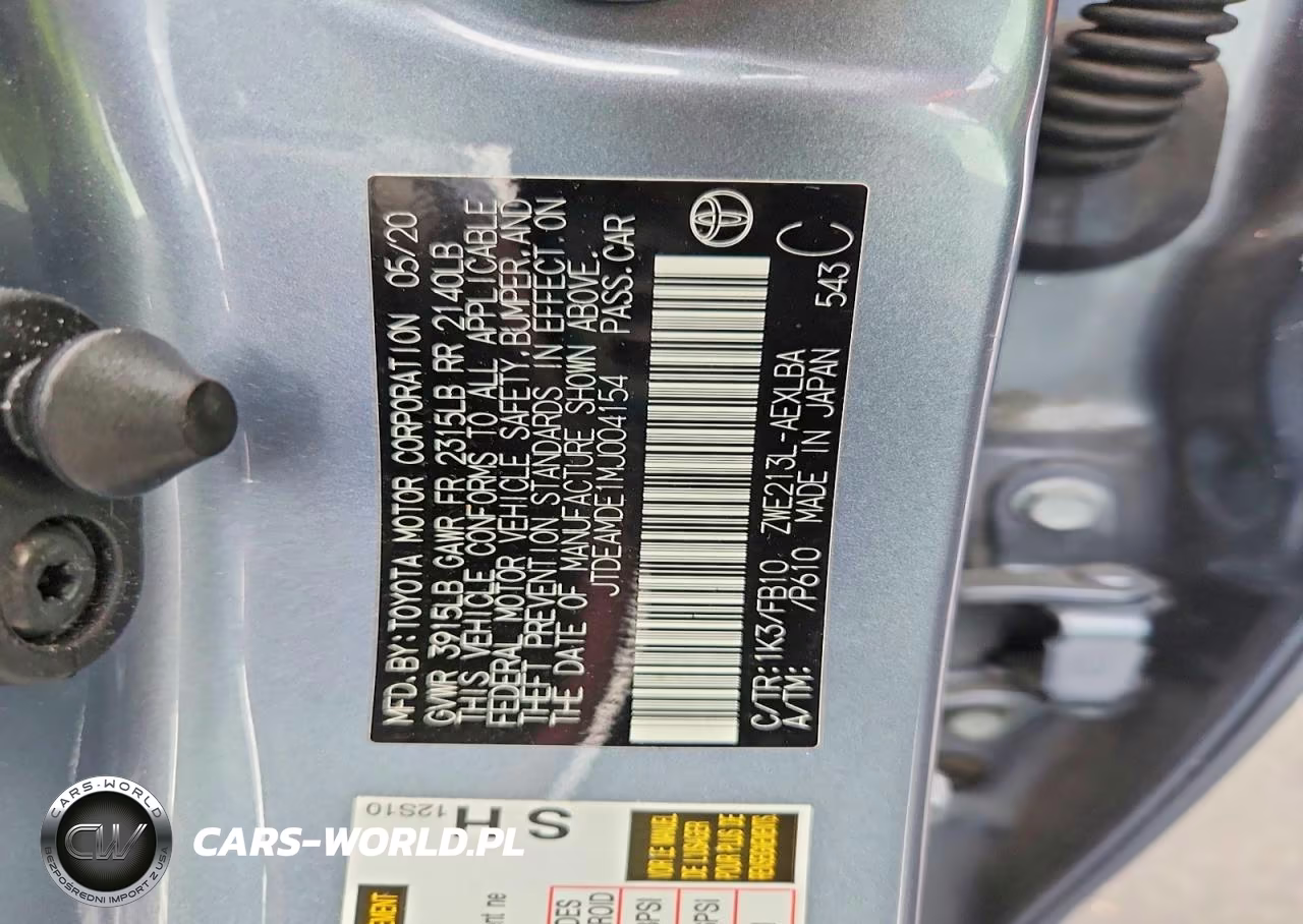 2021 Toyota Corolla Le VIN:JTDEAMDE1MJ004154 - 12