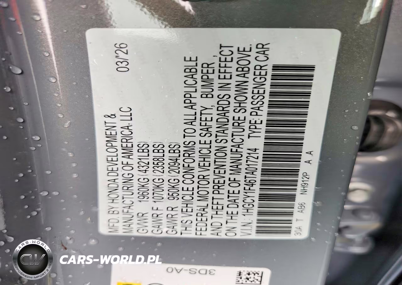 2026 Honda Accord Se VIN:1HGCY1F46TA017214 - 12