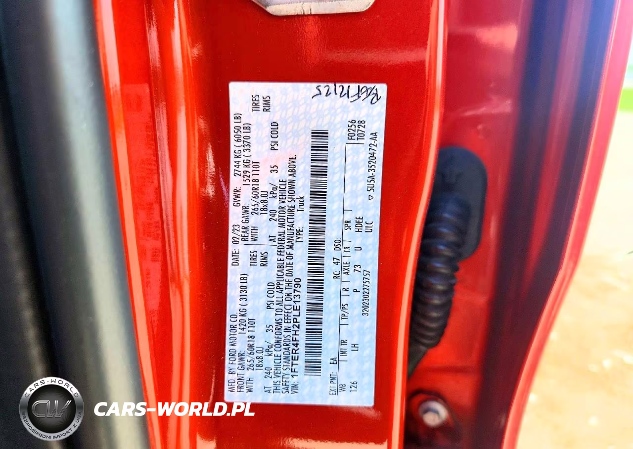 2023 Ford Ranger Xl VIN:1FTER4FH2PLE13790 - 12