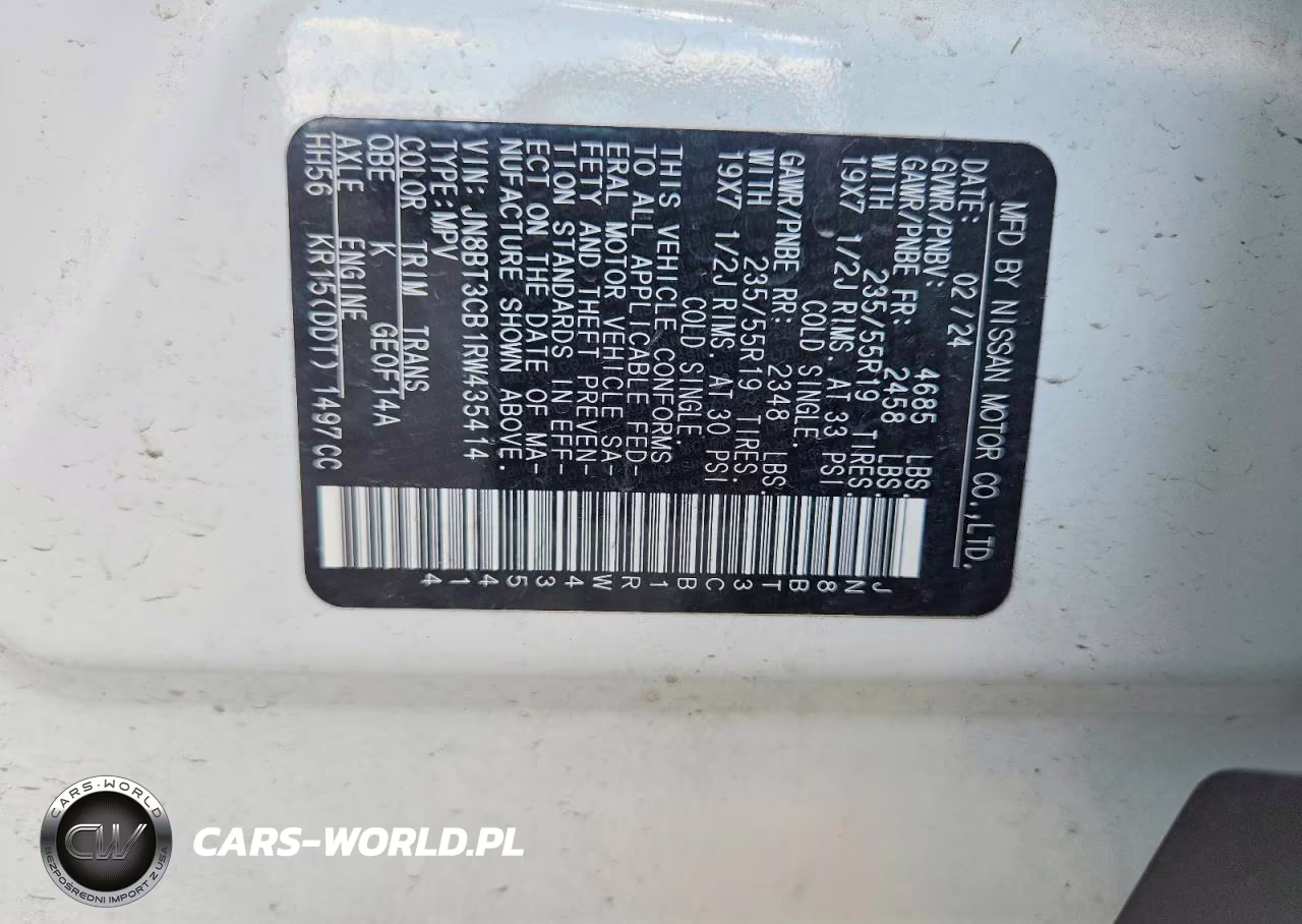 2024 Nissan Rogue Sl VIN:JN8BT3CB1RW435414 - 13