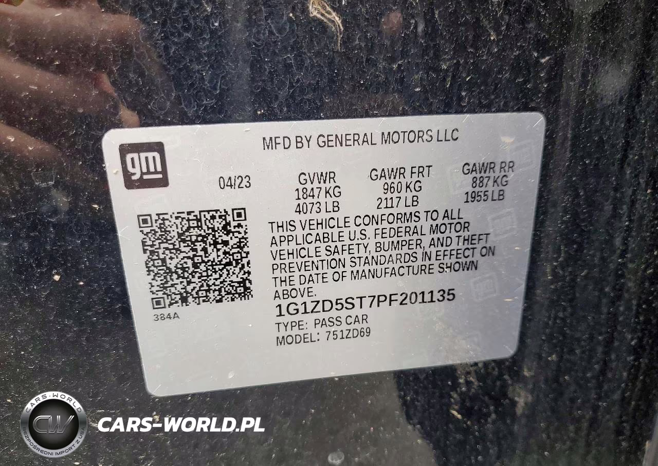 2023 Chevrolet Malibu Lt VIN:1G1ZD5ST7PF201135 - 13