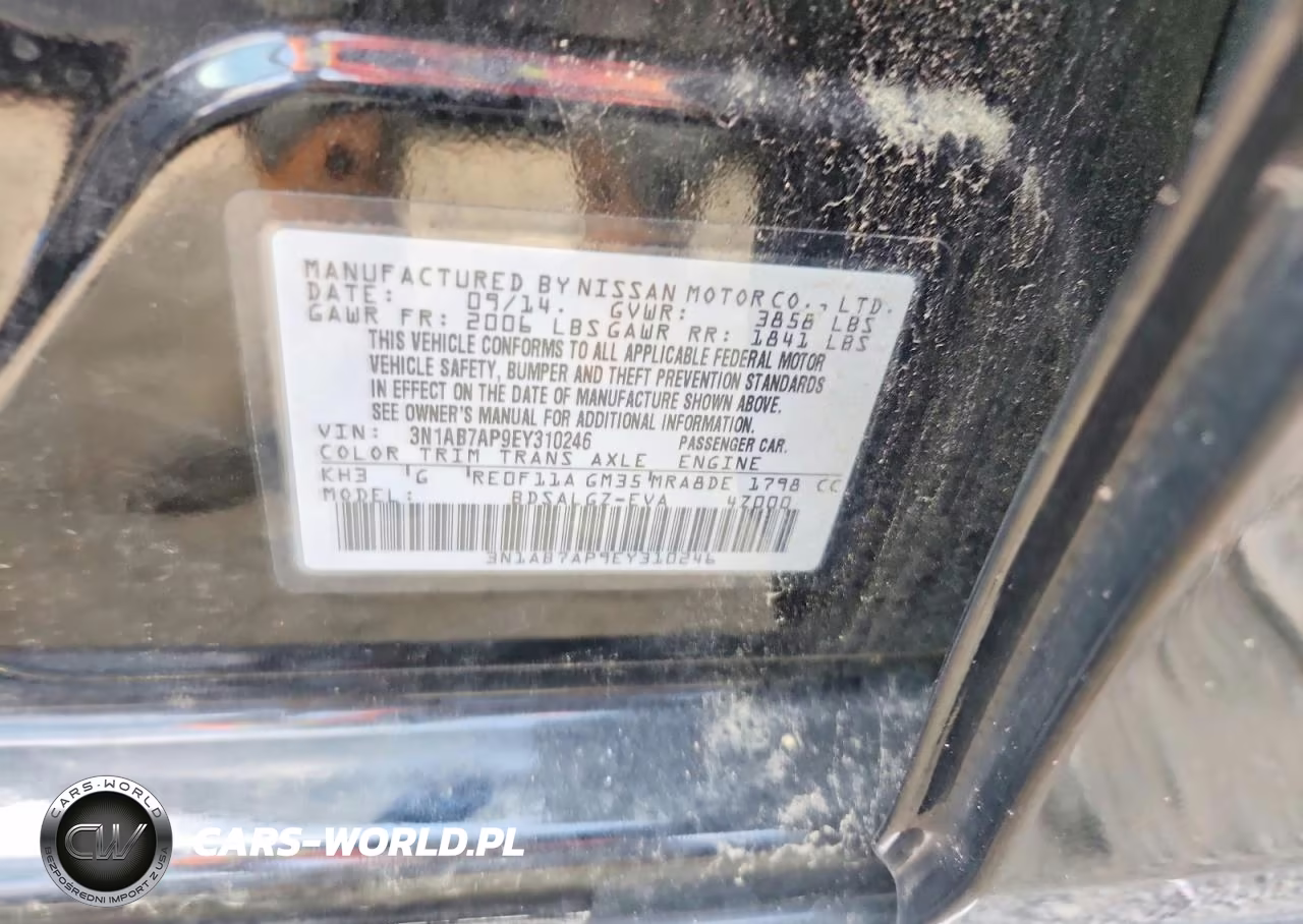 2014 Nissan Sentra Sl VIN:3N1AB7AP9EY310246 - 12