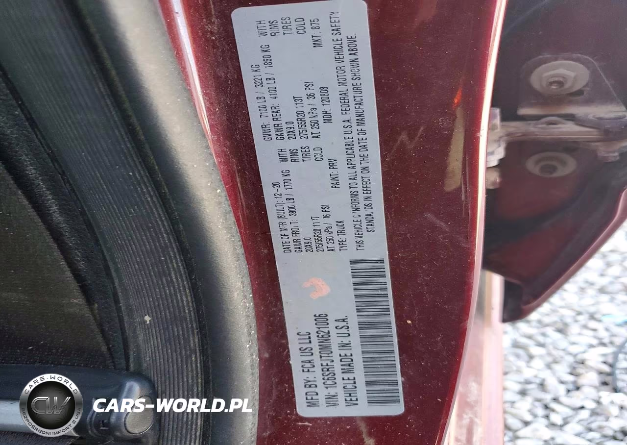 2021 Ram 1500 Laramie VIN:1C6SRFJT0MN621006 - 12