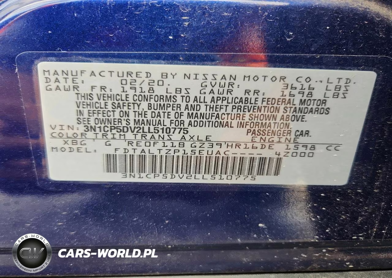 2020 Nissan Kicks Sr VIN:3N1CP5DV2LL510775 - 13
