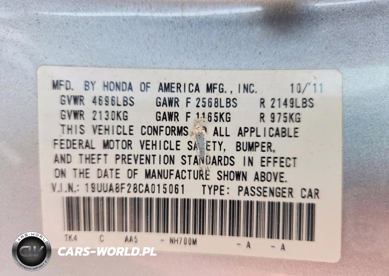 2012 Acura Tl VIN:19UUA8F28CA015061 - 13