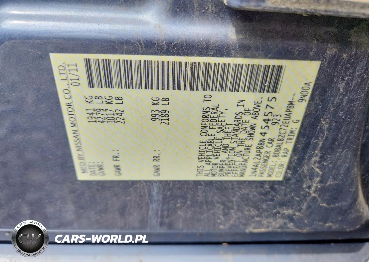 2011 Nissan Altima 2.5 VIN:1N4AL2AP8BN454575 - 12