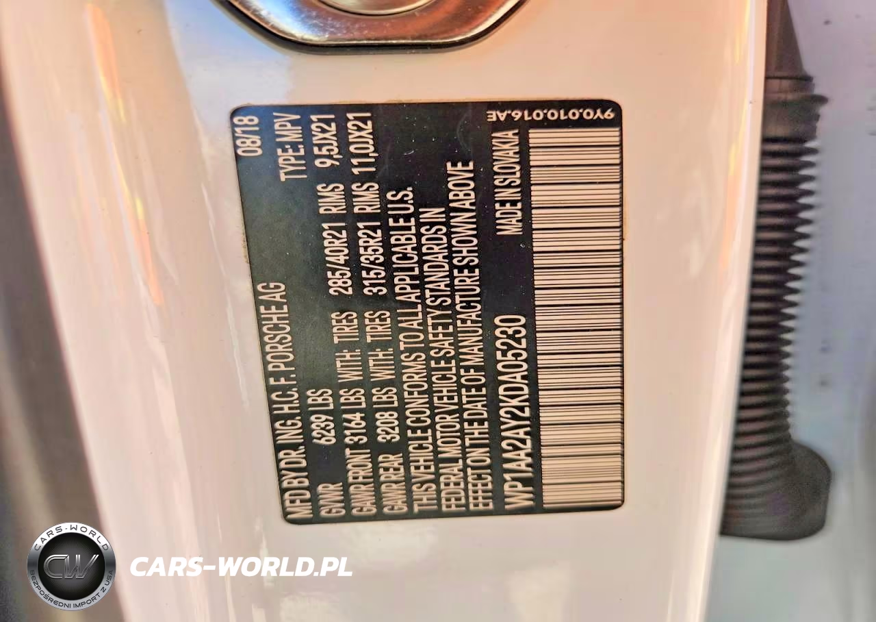 2019 Porsche Cayenne VIN:WP1AA2AY2KDA05230 - 12