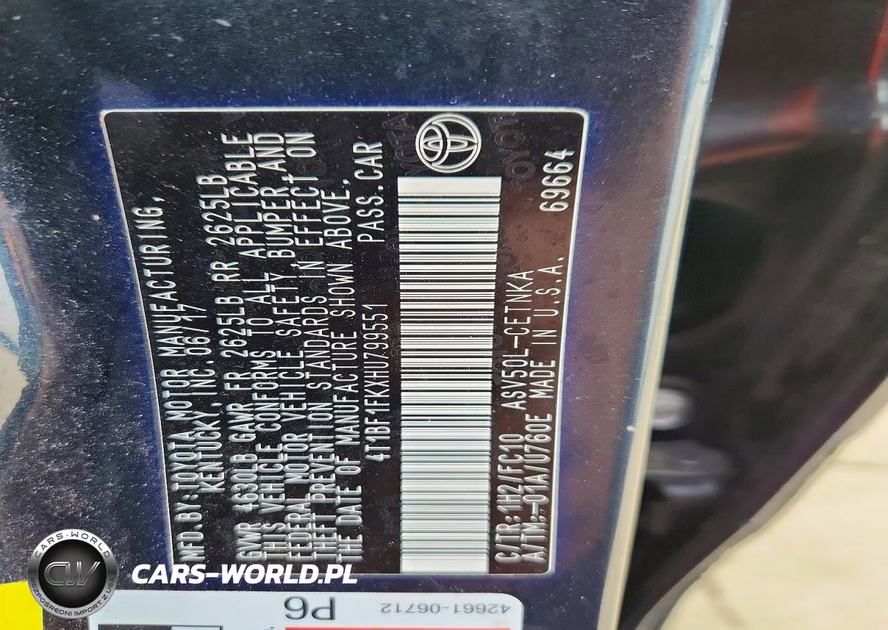 2017 Toyota Camry Le VIN:4T1BF1FKXHU799551 - 12
