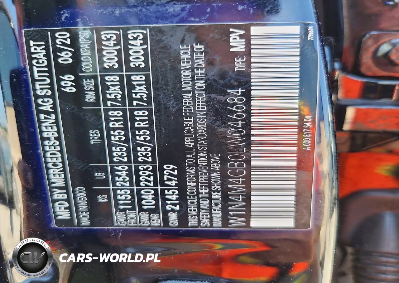 2020 Mercedes-Benz Glb 250 VIN:W1N4M4GB0LW046684 - 13