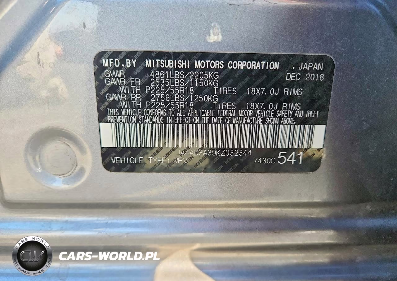 2019 Mitsubishi Outlander Se VIN:JA4AD3A39KZ032344 - 13