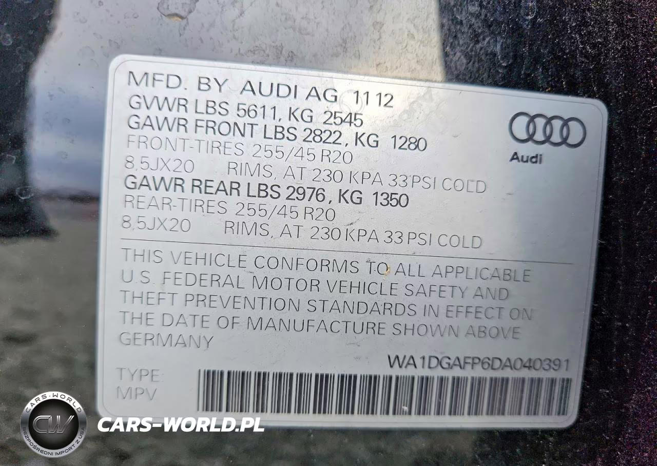 2013 Audi Q5 Premium Plus VIN:WA1DGAFP6DA040391 - 13