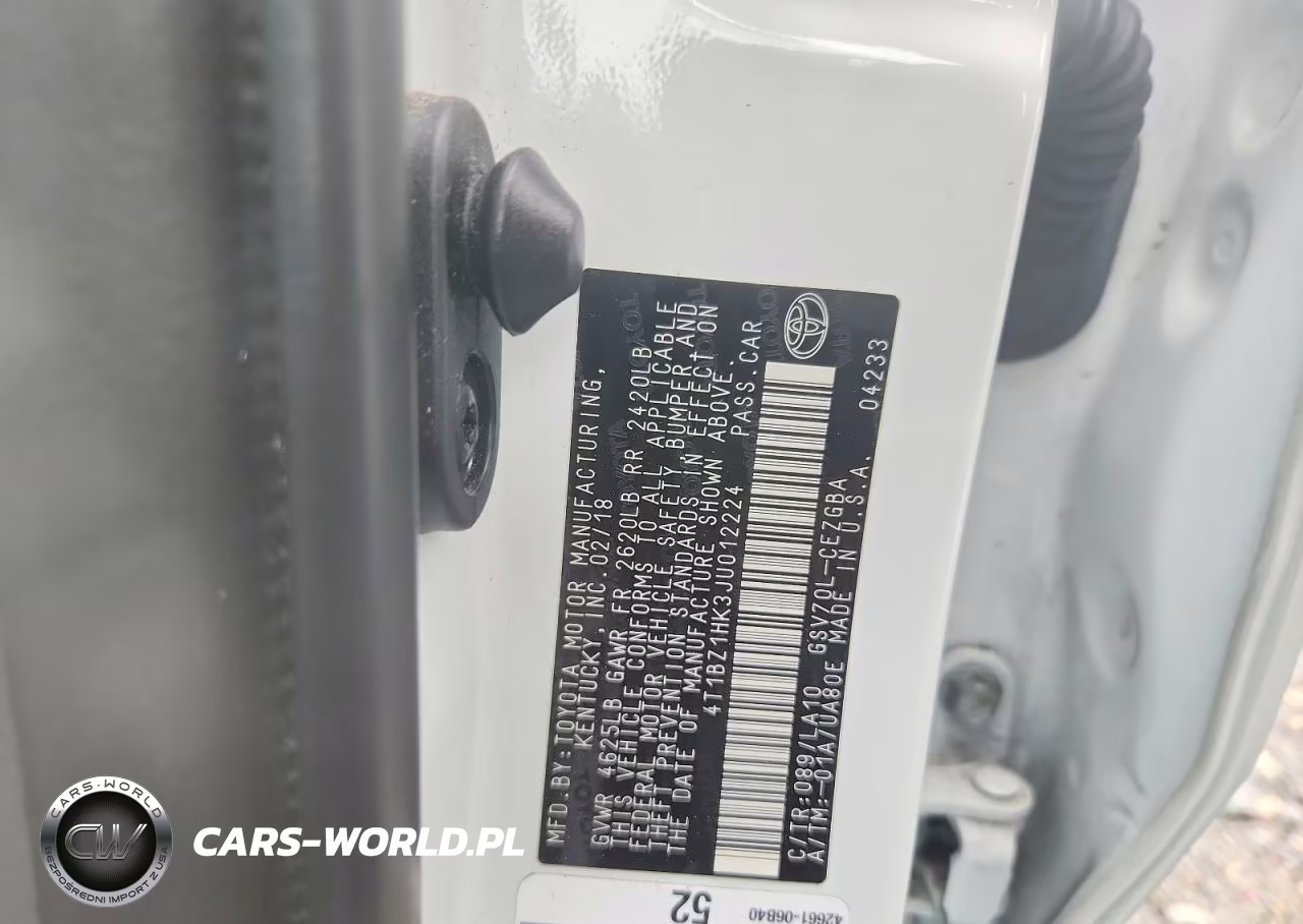 2018 Toyota Camry Xle V6 VIN:4T1BZ1HK3JU012224 - 12