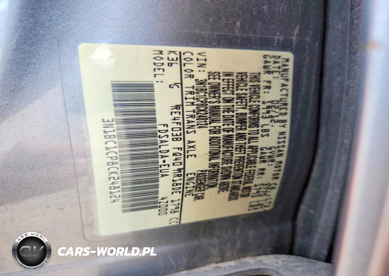 2012 Nissan Versa 1.8 S VIN:3N1BC1CP8CK248124 - 13