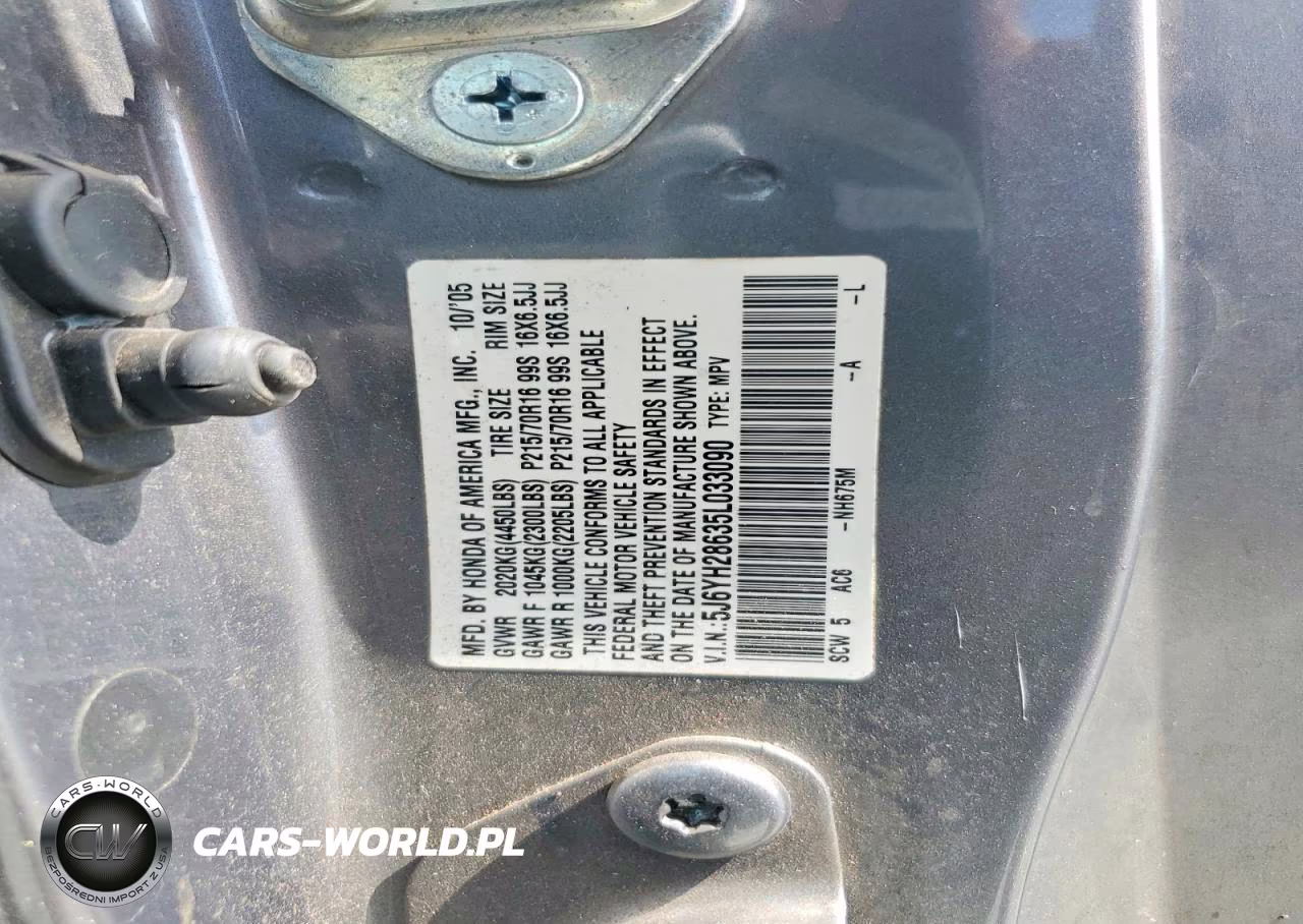 2005 Honda Element Ex VIN:5J6YH28635L033090 - 13