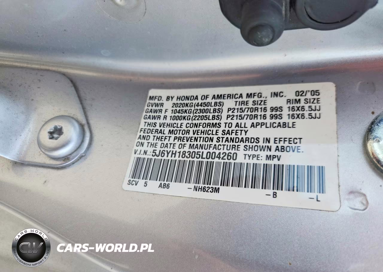 2005 Honda Element Lx VIN:5J6YH18305L004260 - 13