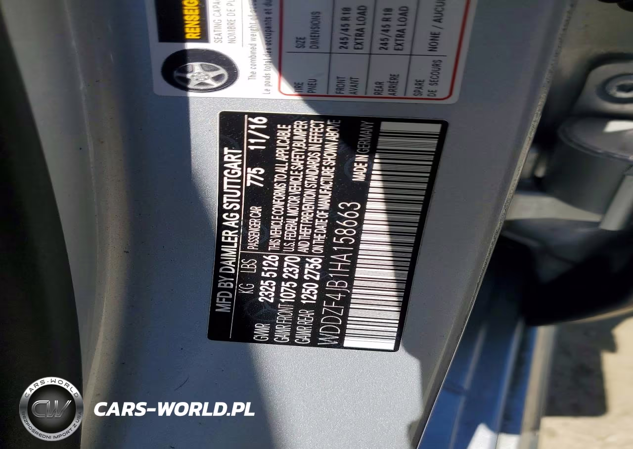 2017 Mercedes-Benz E 300 VIN:WDDZF4JB1HA158663 - 12