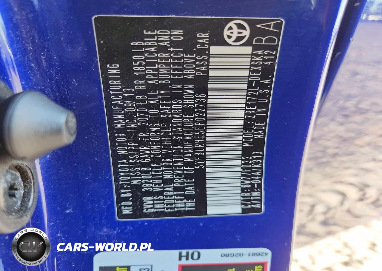 2014 Toyota Corolla S Plus VIN:5YFBURHE5EP022736 - 12
