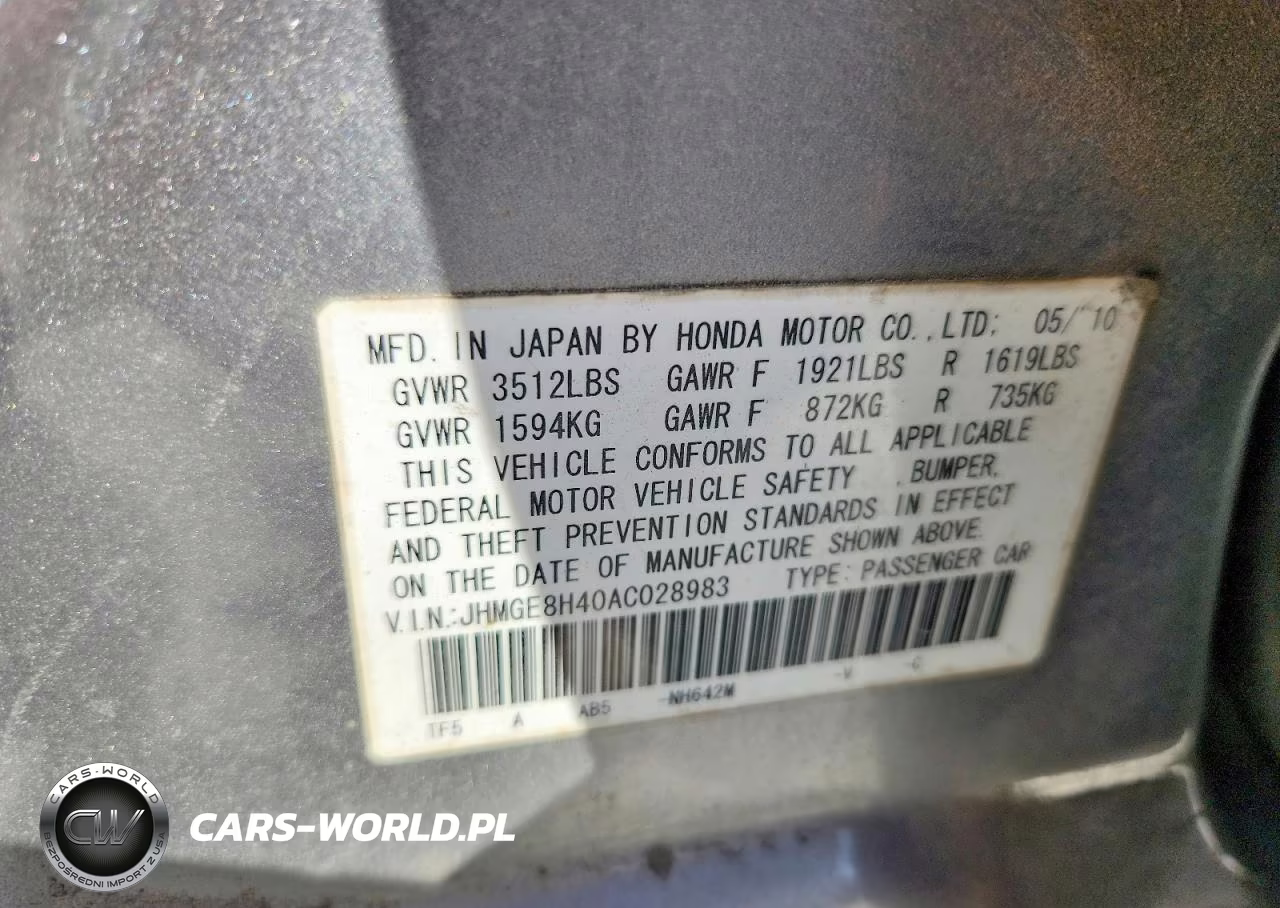 2010 Honda Fit Sport VIN:JHMGE8H40AC028983 - 12