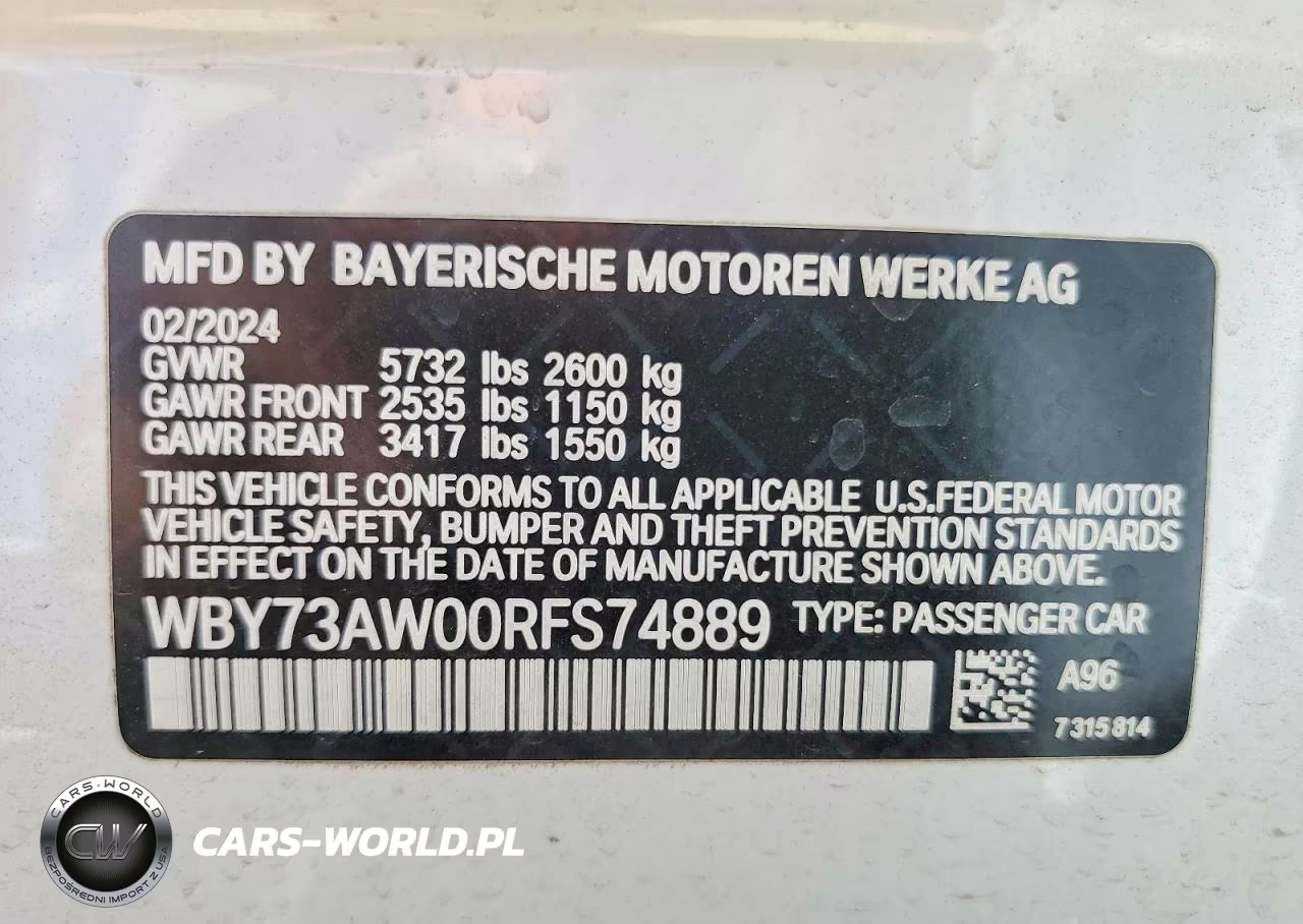 2024 BMW I4 Edrive 40 VIN:WBY73AW00RFS74889 - 13